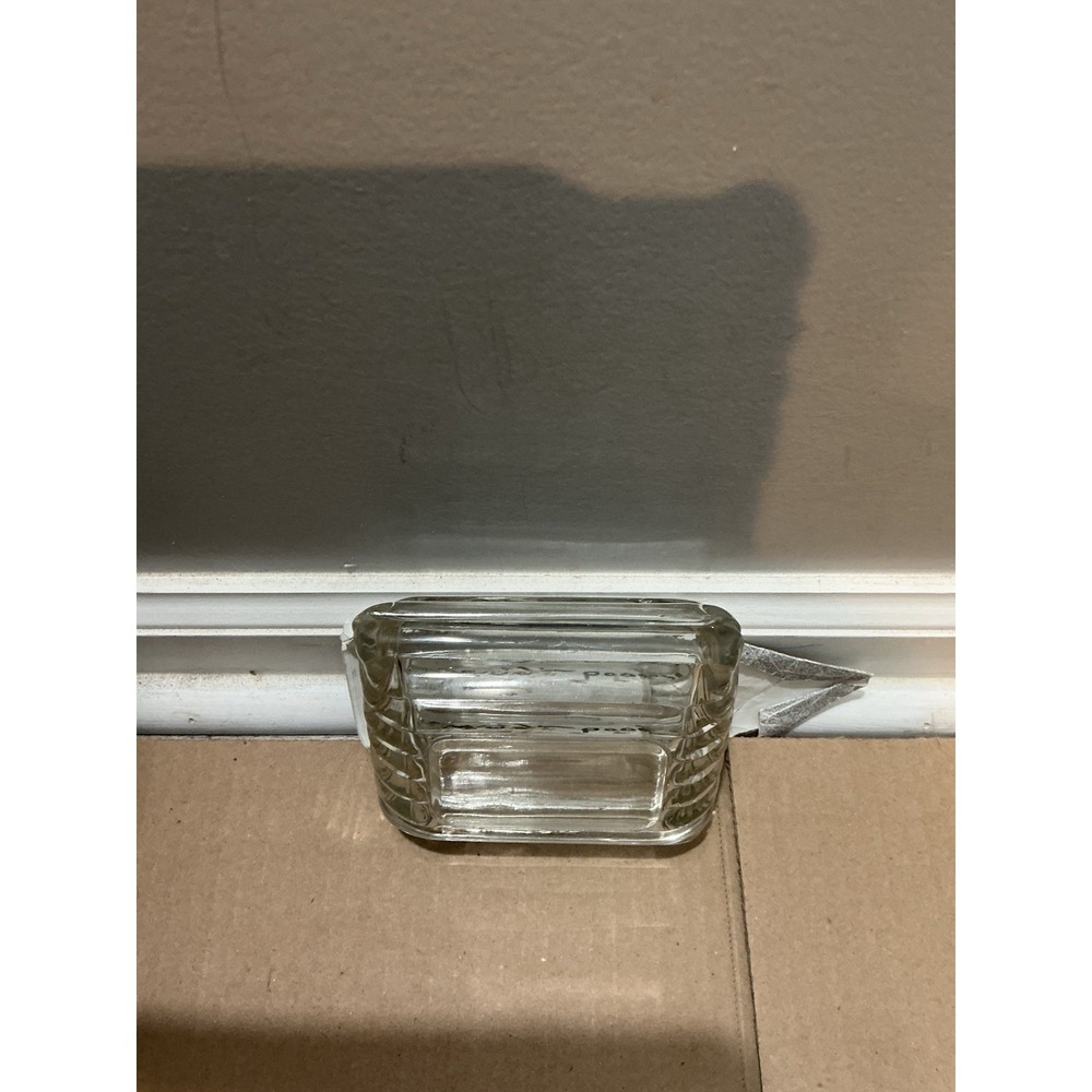 Vintage 1960 Clear Glass Cigarette Box Trinket Box - Picture 7 of 8